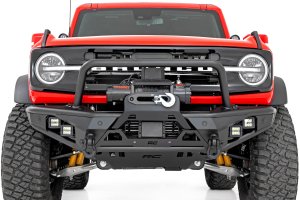 Ford Bronco Front Bumper - Rough Country - Tubular - Satin Black - '21-'25